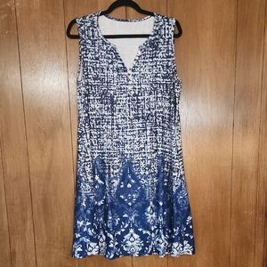 Chic Sleeveless Patterned Dress